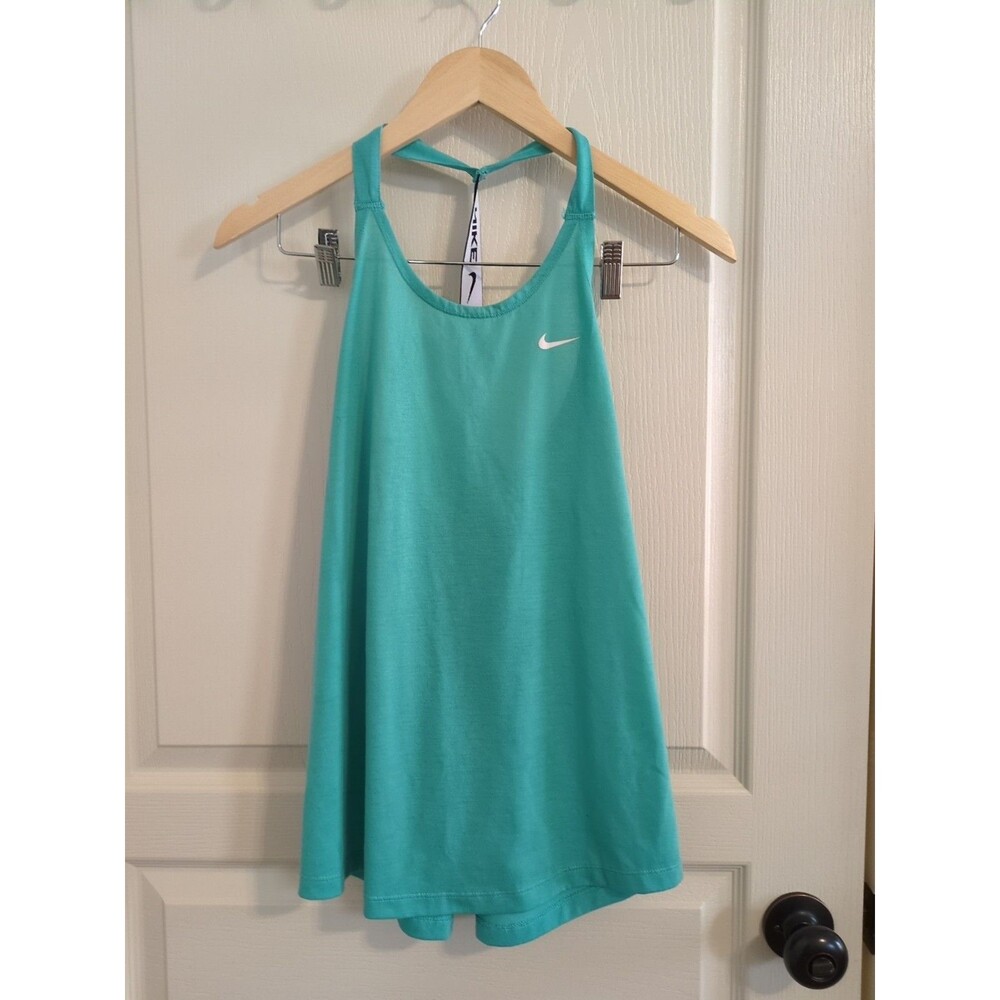Nike Dri-Fit Racerback Tank Top Women's Teal Color Size Medium Active Workout
